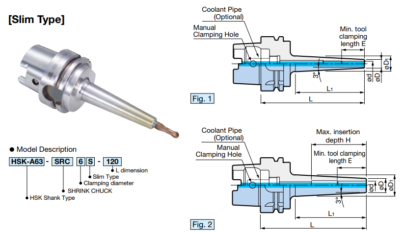 Đầu kẹp nhiệt Shrink Chuck