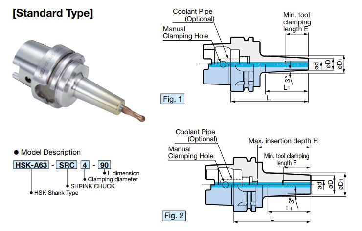 Đầu kẹp nhiệt Shrink Chuck