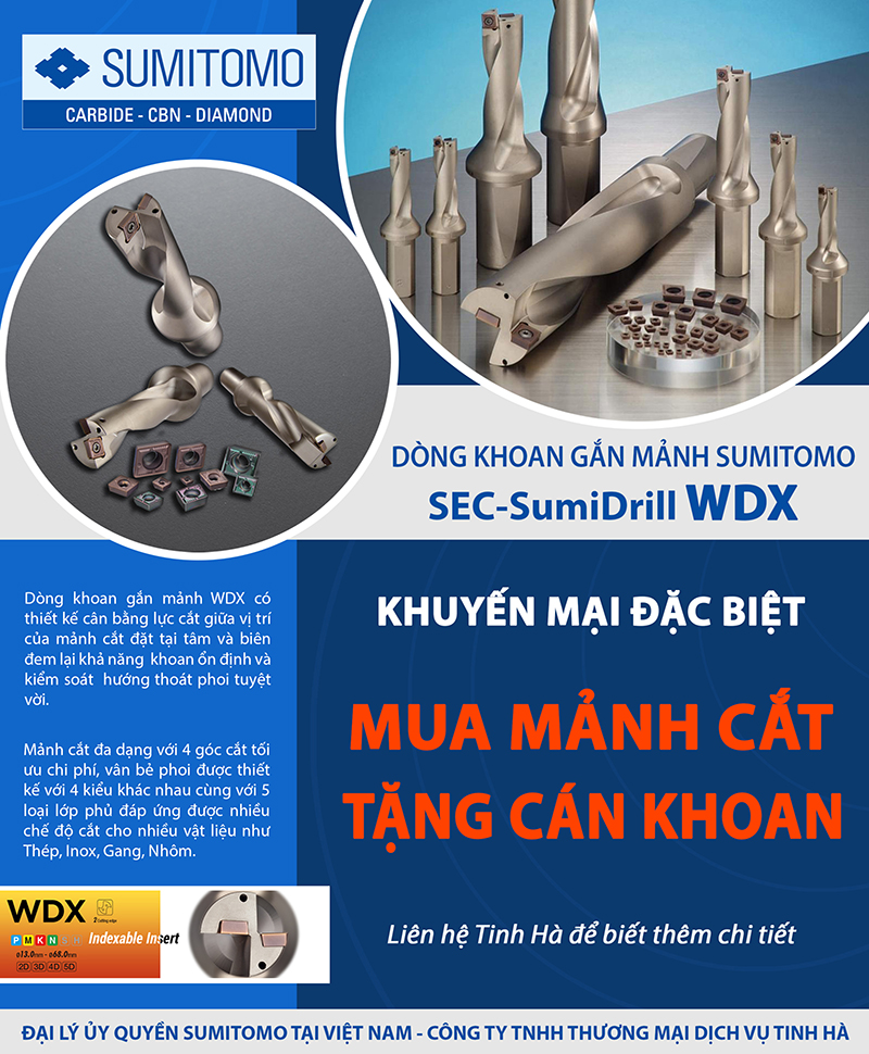 Khuyến mãi mũi khoan WDX