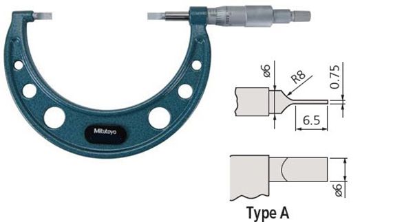 Dòng Panme cơ khí kiểu đầu dẹt Mitutoyo series122