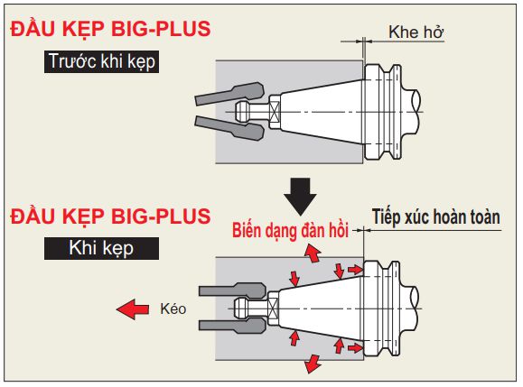 Cơ cấu hoạt động của hệ thống tiếp xúc kép BIG-PLUS