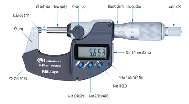 panme đo ngoài điện tử Mitutoyo
