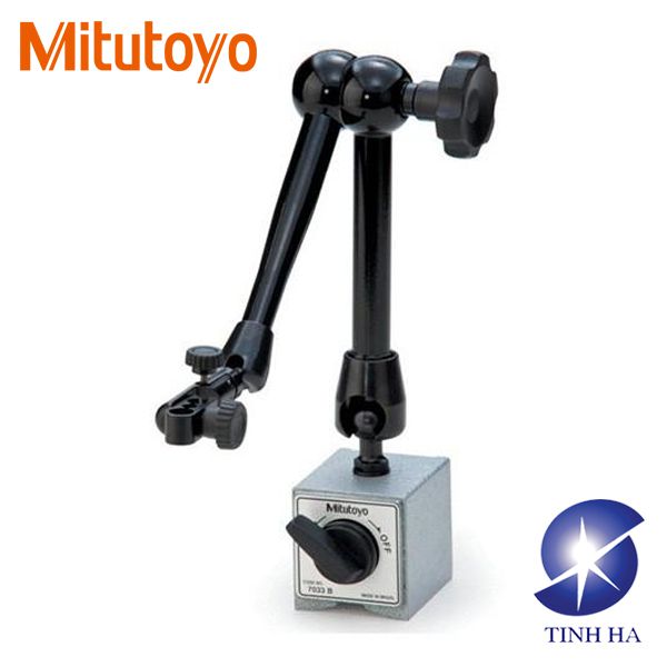 Đế từ gá đồng hồ so Mitutoyo 7032B (ø6 mm, ø8 mm, ø9.53 mm)