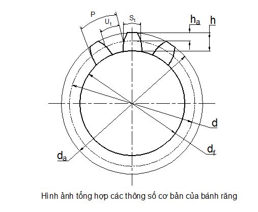 Kết cấu và các thông số cơ bản của bánh răng