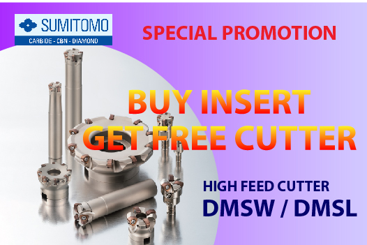 SPECIAL PROMOTION: BUY INSERT GET FREE CUTTER FOR HIGH FEED CUTTER DMSL/DMSW